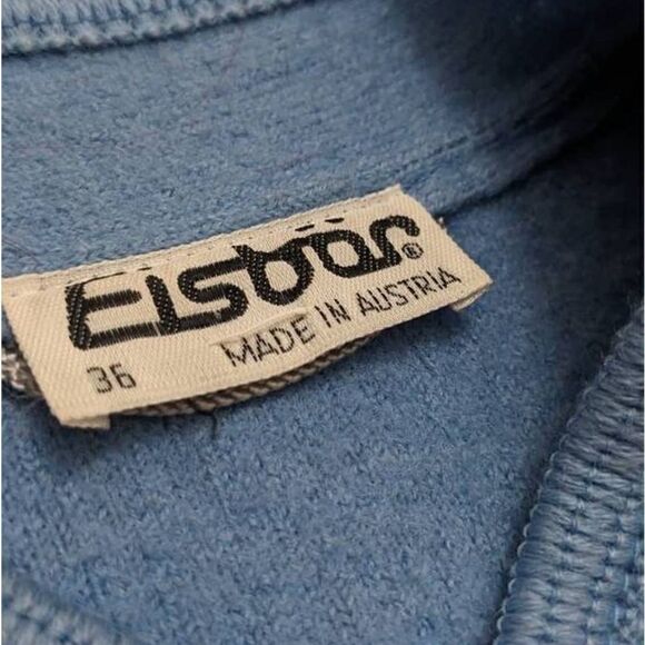 Smoking‎ Jacket by Eisbar Sky Blue Wool Vintage 70s Size 36 Made In Austria - Picture 2 of 9